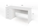 Однотумбовый стол RLG007 160x60x75 Белый, Серия ЛАЙТ | LIGHT