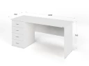 Однотумбовый стол RLG008 160x70x75 Белый, Серия ЛАЙТ | LIGHT