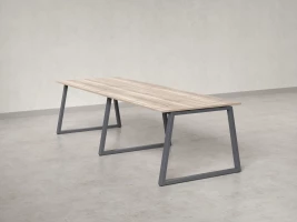 Cтол для переговоров, на A-обазном каркасе 2200x1400x750 RM083-220x140 Дуб Маувелла/Серый