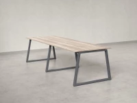 Cтол для переговоров, на A-обазном каркасе 2200x1400x750 RM083-220x140 Дуб Маувелла/Серый