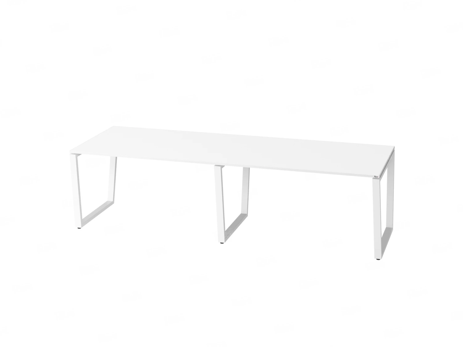 Cтол для переговоров, на V-обазном каркасе 2500x1200x750 RM082-250x120 Белый/Белый