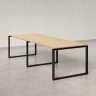 Cтол для переговоров, на О-обазном каркасе 2200x1000x750 RM081-220x100 Вяз Швейцарский светлый/Черный