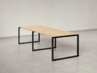 Cтол для переговоров, на О-обазном каркасе 2200x1000x750 RM081-220x100 Вяз Швейцарский светлый/Черный