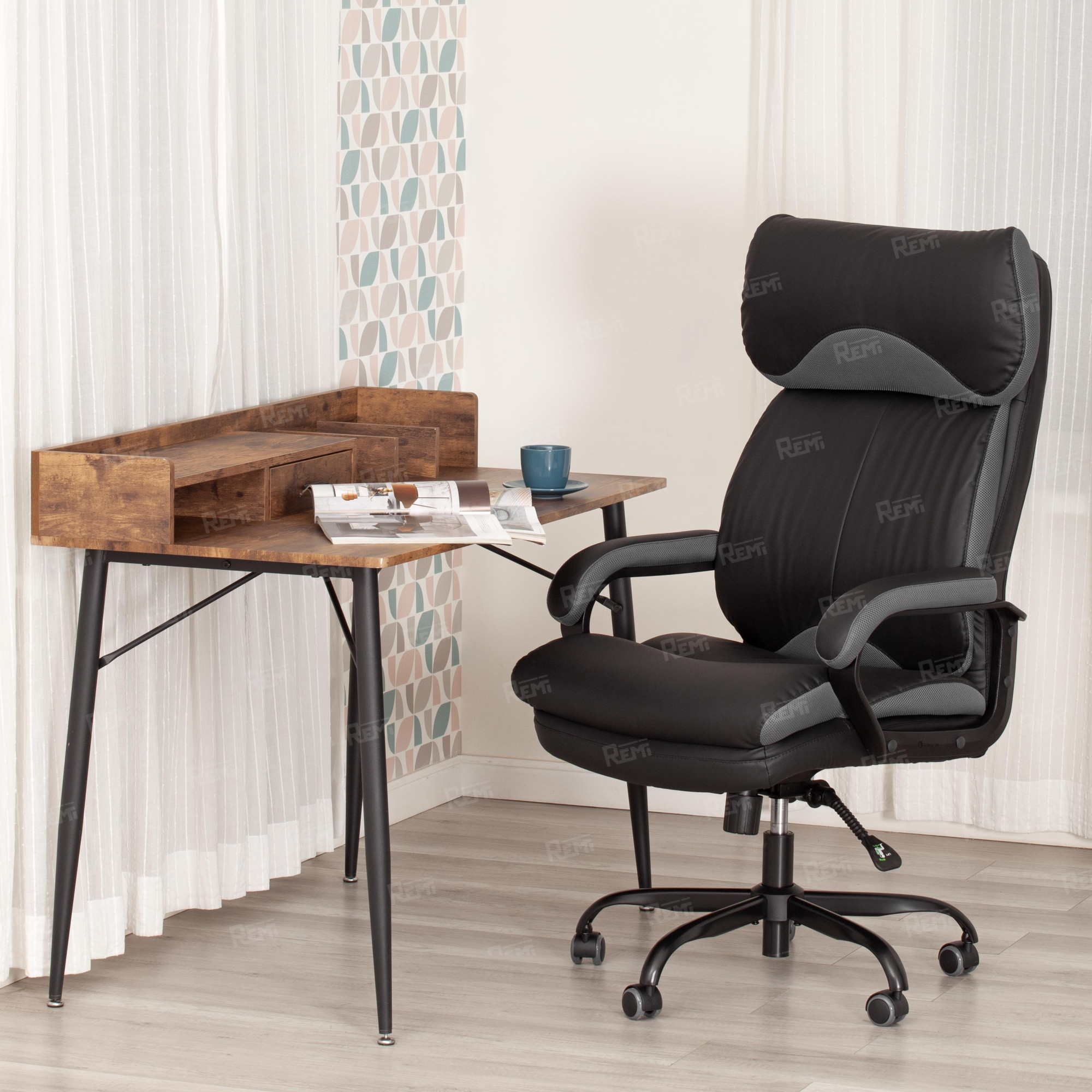 Кресло Duke metal BL Черный/Черный, Экокожа (арт. 24989)