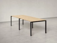 Cтол для переговоров, на П-образном каркасе 2500x1450x750 RM080-250x145 Вяз Швейцарский светлый/Черный