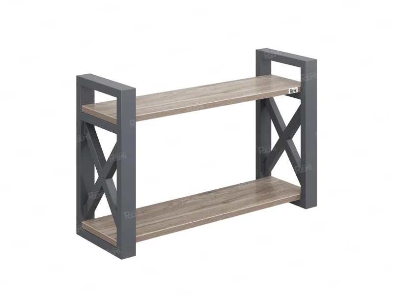 Полка настенная 900x300x500 RM196-90x30 Дуб Маувелла/Серый