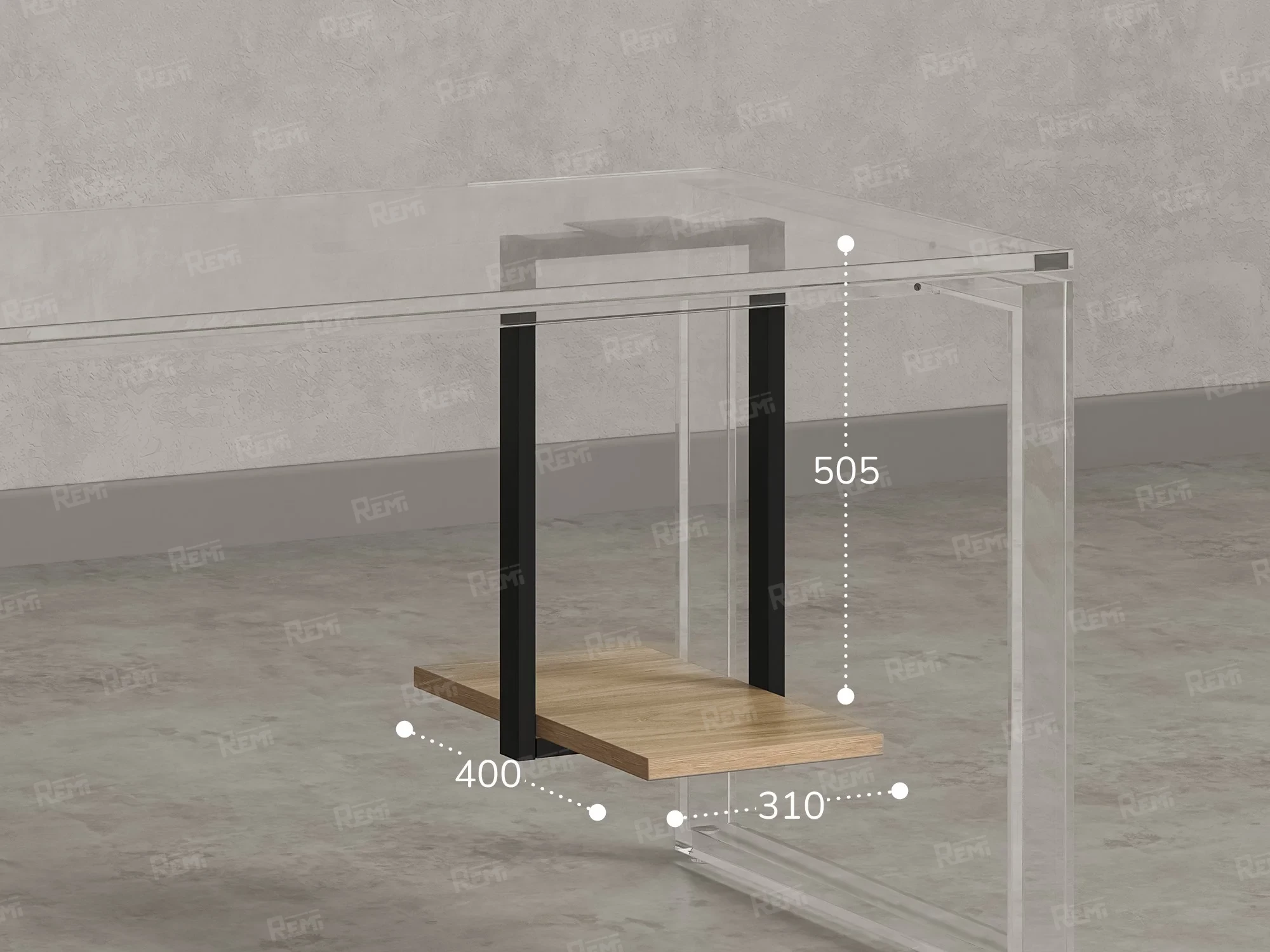 Подставка под системный блок 310x400x505 RM210-31x40 Вяз Швейцарский Светлый/Черный