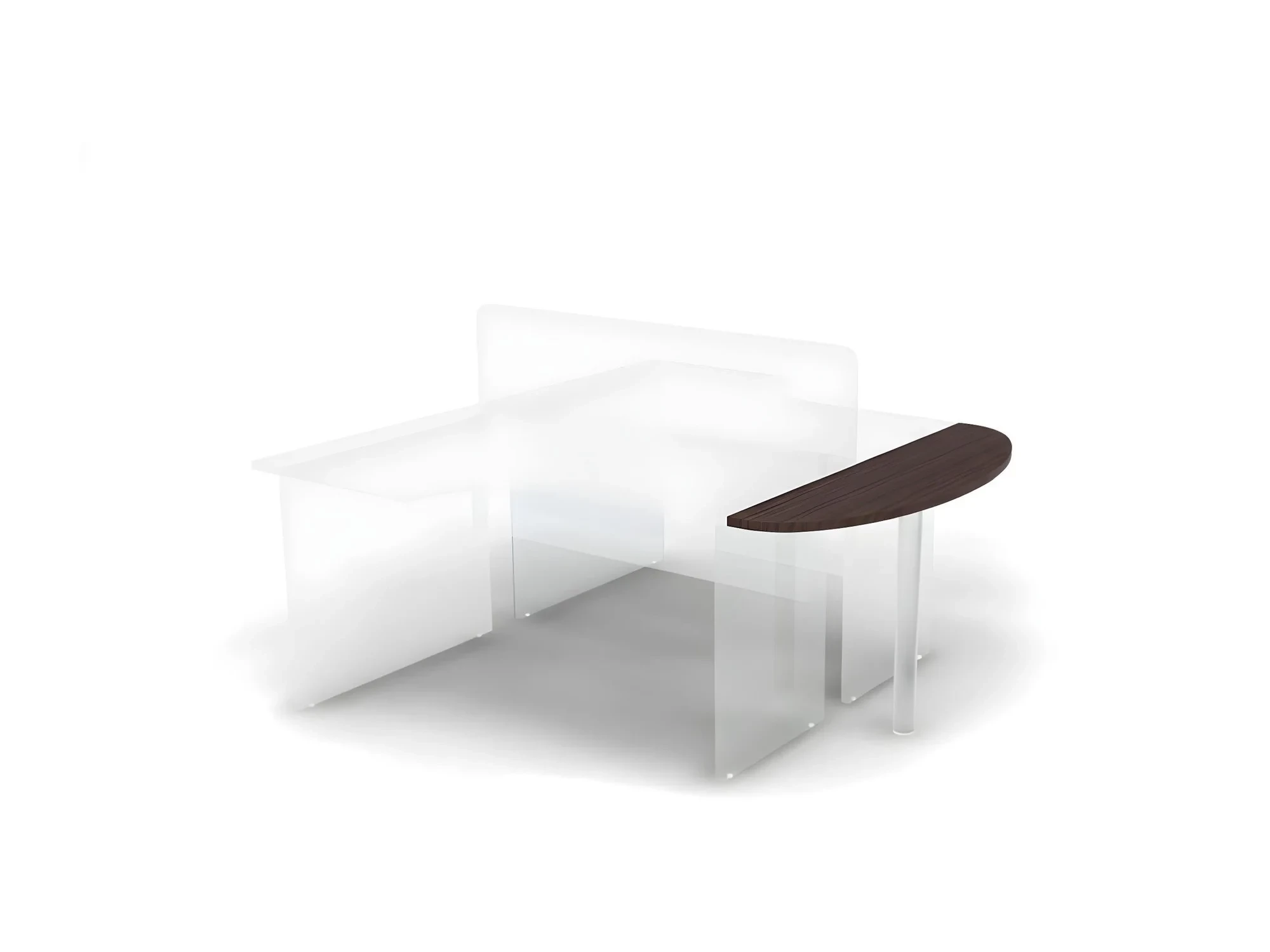 BRL RB027-133х40 Приставной элемент для 2 столов (без опоры) 1330х400х28 Венге