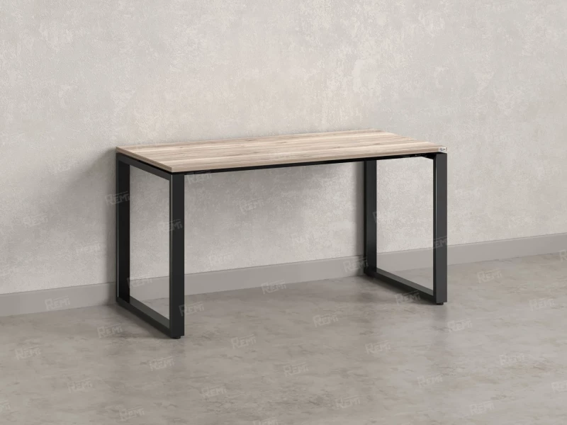 Стол прямой на O-образных опорах 800x700x750 RM002-8x7 Дуб Маувелла/Черный