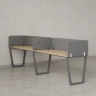 Бенч-система в 1 ряд, 2 рабочих места 5 тканевых экранов 3200x800x750 RM174-1-32x8 Вяз Швейцарский светлый/Серый