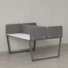 Бенч-система, 2 рабочих места, 5 тканевых экранов 1800x1600x750 RM172-3-18x16 Белый/Серый