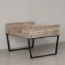 Бенч-система, 2 рабочих места, 5 ЛДСП экранов 1200x1600x750 RM172-4-12x16 Дуб Маувелла/Черный