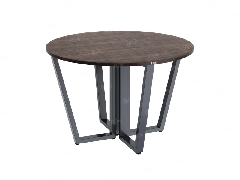 Круглый стол на U-образных опорах 1700x1700x750 RM188-17x17 Дуб Апрельский шоколад/Серый