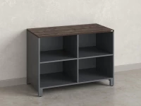 Стеллаж низкий, 4 ячейки 1200х600х850 RM145-12x6 Дуб Апрельский шоколад/Серый