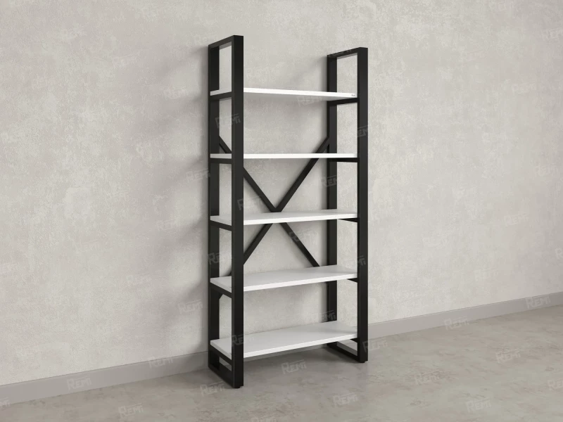 Стеллаж, 5 уровней 900x370x1920 RM130-90x37 Белый/Черный