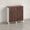Шкаф-купе низкий, 3 полки 1200x420x1200 RM128-120x42 Дуб Апрельский шоколад/Белый