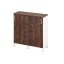 Шкаф-купе низкий, 3 полки 1200x420x1200 RM128-120x42 Дуб Апрельский шоколад/Белый