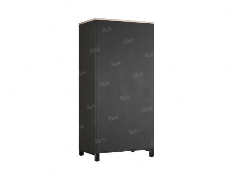 Гардероб, штанга, 1 полка 900x600x1900 RM158-90x60 Дуб Маувелла/Черный