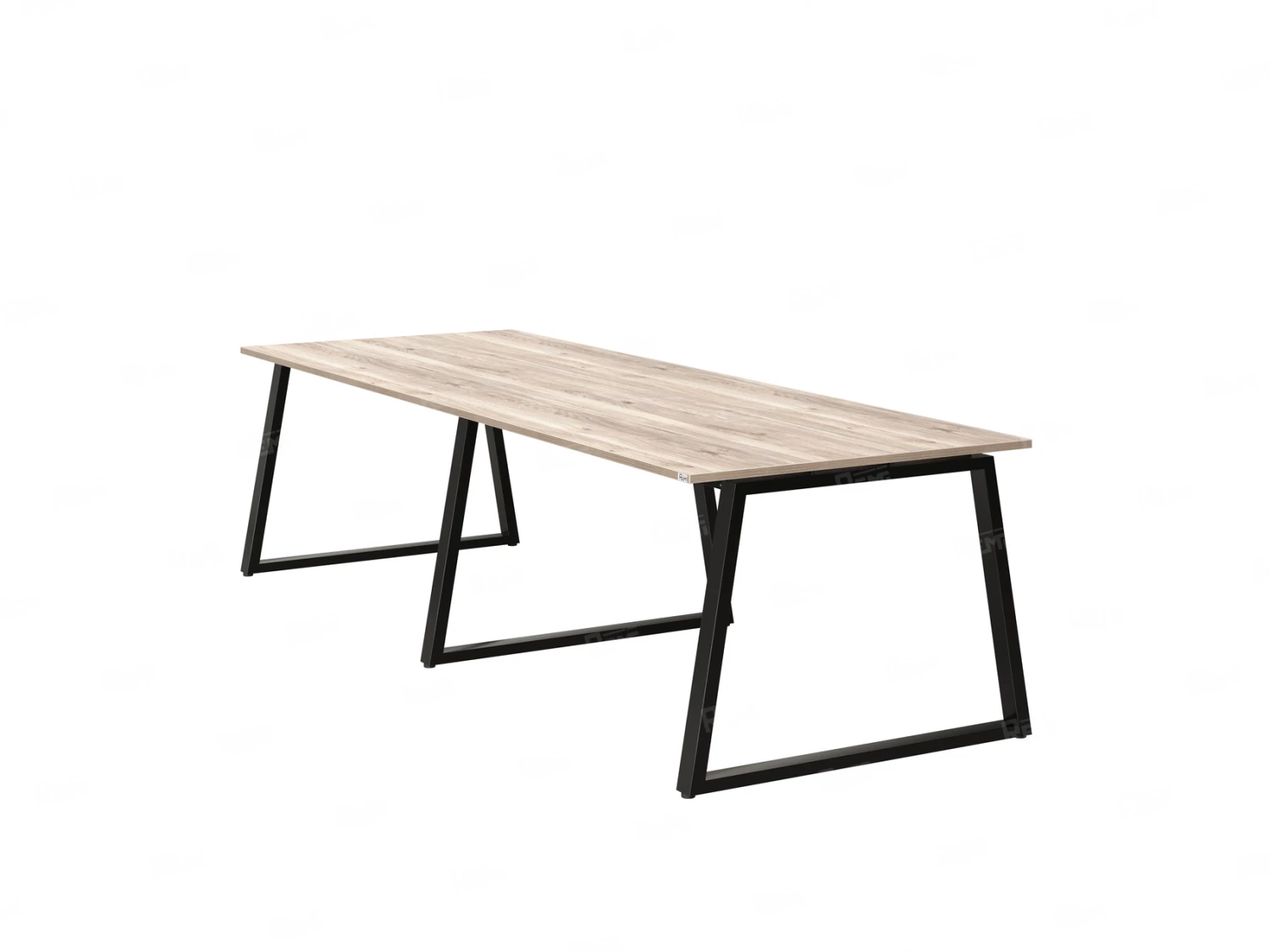 Cтол для переговоров, на A-обазном каркасе 2200x1400x750 RM083-220x140 Дуб Маувелла/Черный