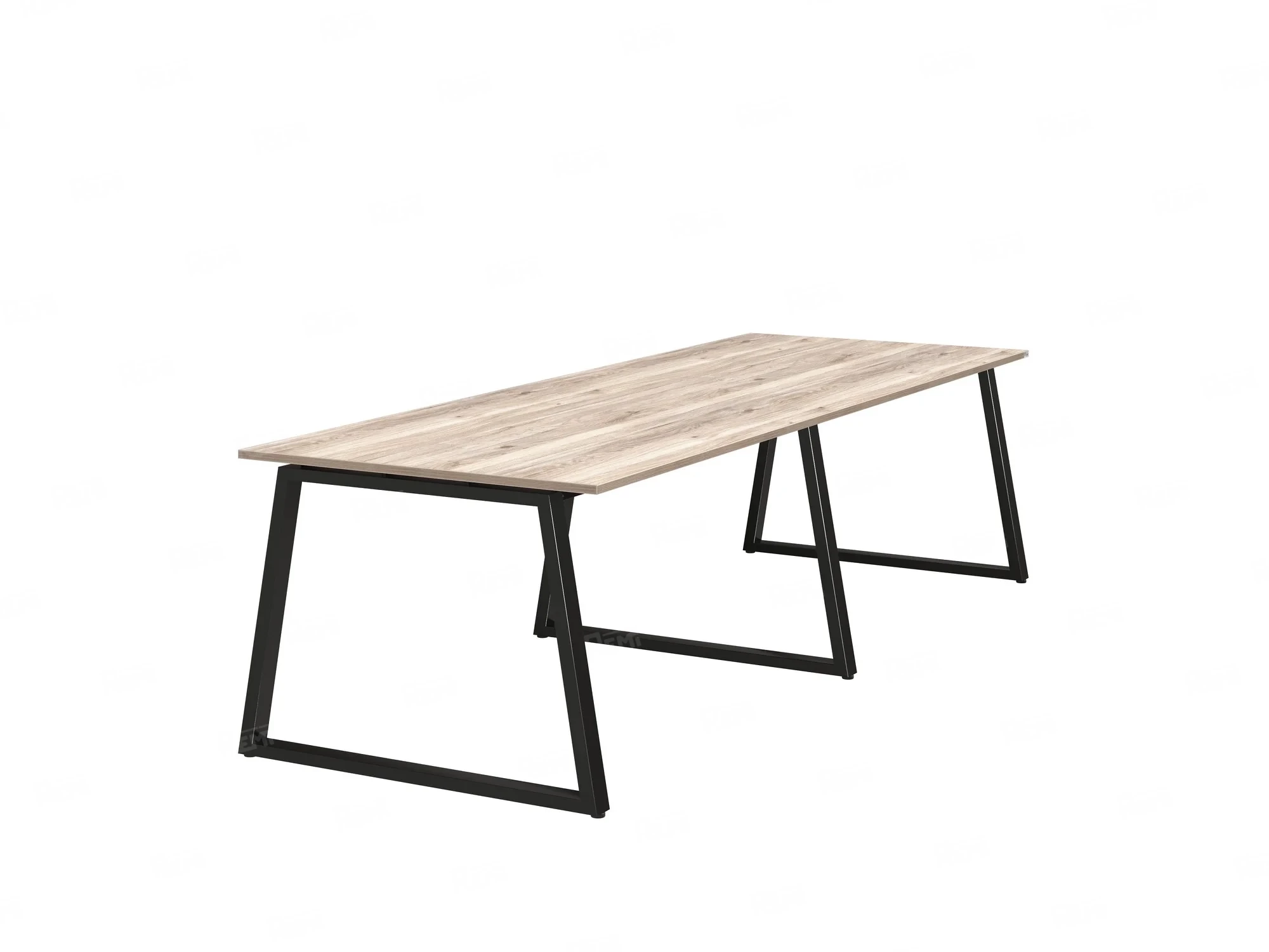 Cтол для переговоров, на A-обазном каркасе 2200x1400x750 RM083-220x140 Дуб Маувелла/Черный