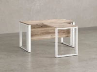 Стол с брифингом на О-образных опорах с экраном ЛДСП RM046-18x9 1800x2700x750 Дуб Маувелла/Белый