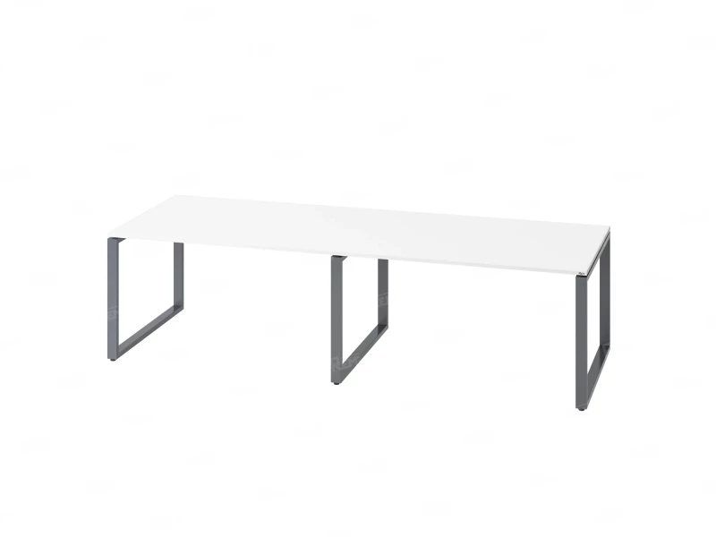 Cтол для переговоров, на О-обазном каркасе 2300x1000x750 RM081-230x100 Белый/Серый