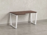 Стол угловой, U-опора, левый 1600x800/1000x750, RM051-16x8-10 Дуб Апрельский шоколад/Белый