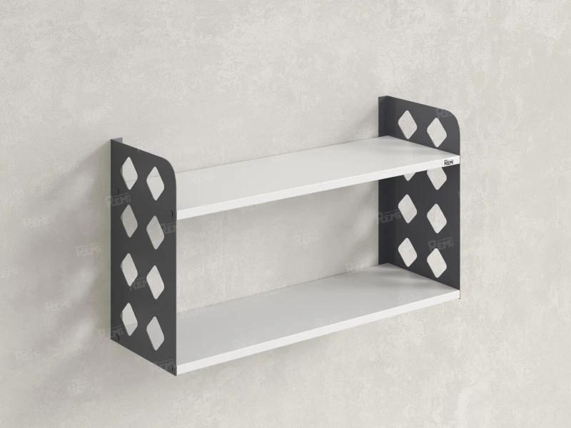 Полка настенная 900x200x500 RM192-90x20 Белый/Серый