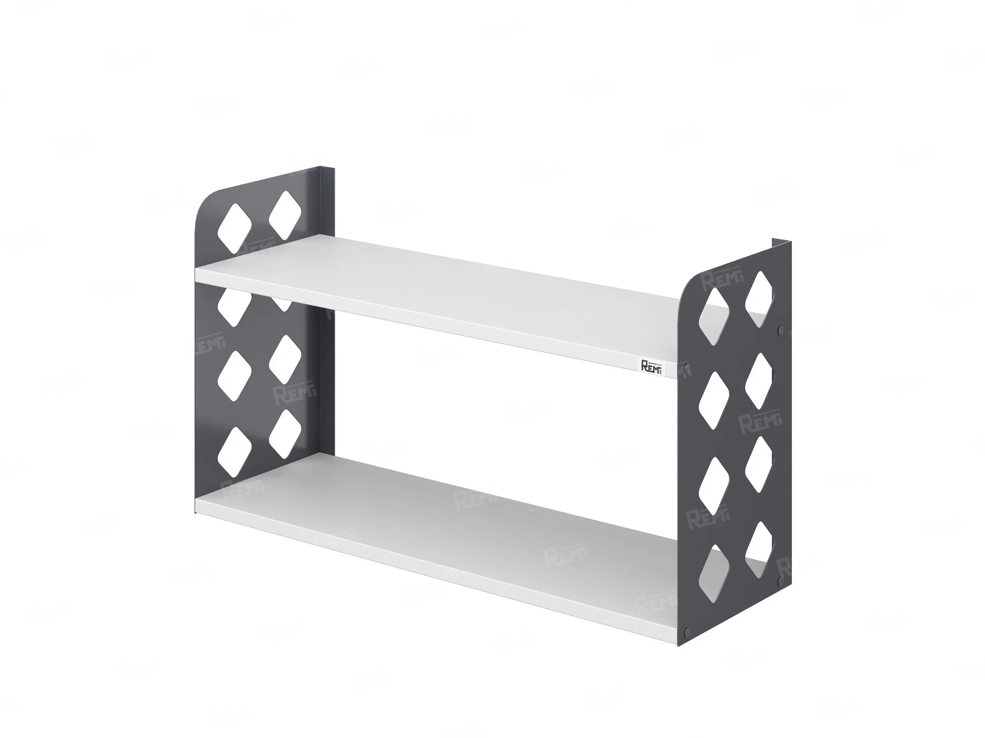 Полка настенная 900x200x500 RM192-90x20 Белый/Серый