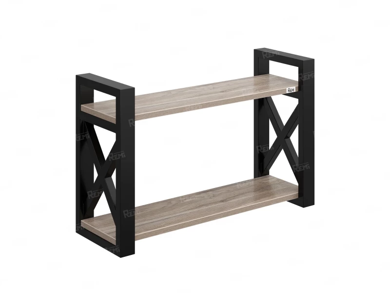 Полка настенная 900x300x500 RM196-90x30 Дуб Маувелла/Черный