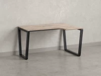 Стол угловой, U-опора, правый 1600x900/1200x750, RM050-16x9-12 Дуб Маувелла/Черный
