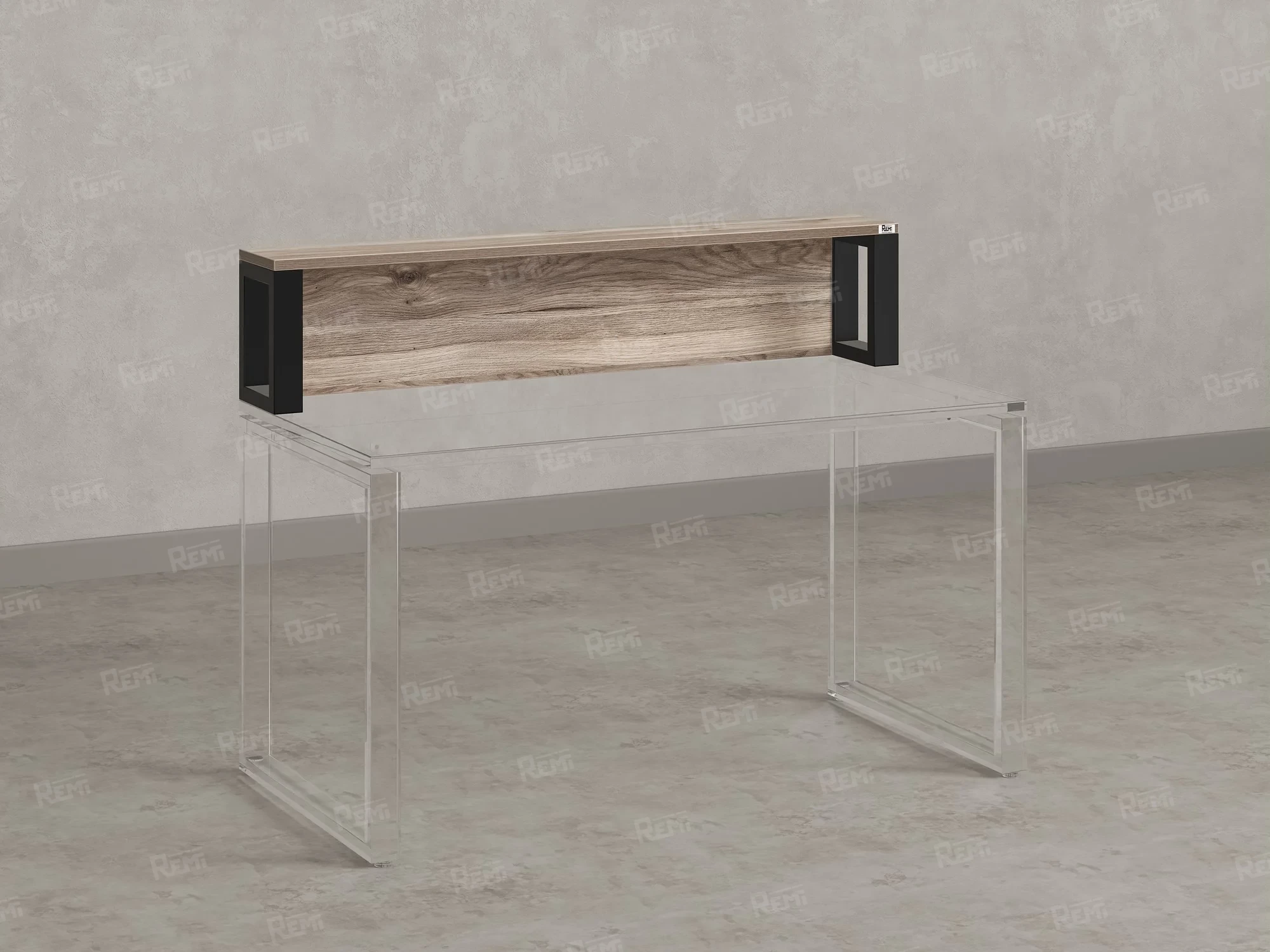 Надстройка для стола 1200x200x300 RM208-120x40 Дуб Маувелла/Черный