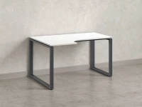 Стол угловой, О-опора, левый 1800x700/900x750, RM055-18x7-9 Белый/Серый