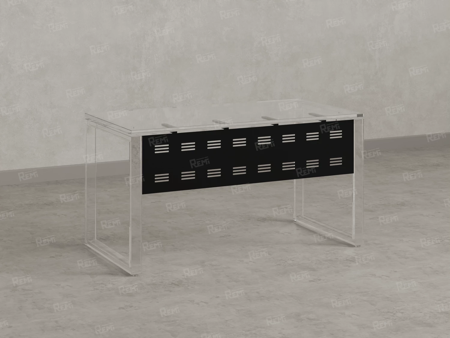 Нижний подвесной экран из металла 1400x5x300 RM203-140x30 Черный