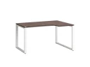 Стол угловой, О-опора, правый 1800x800/1000x750, RM054-18x8-10 Дуб Апрельский шоколад/Белый
