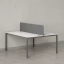 Бенч-система, 2 рабочих места, с одним тканевым экраном 1600x1200x750 RM165-1-16x12 Белый/Серый