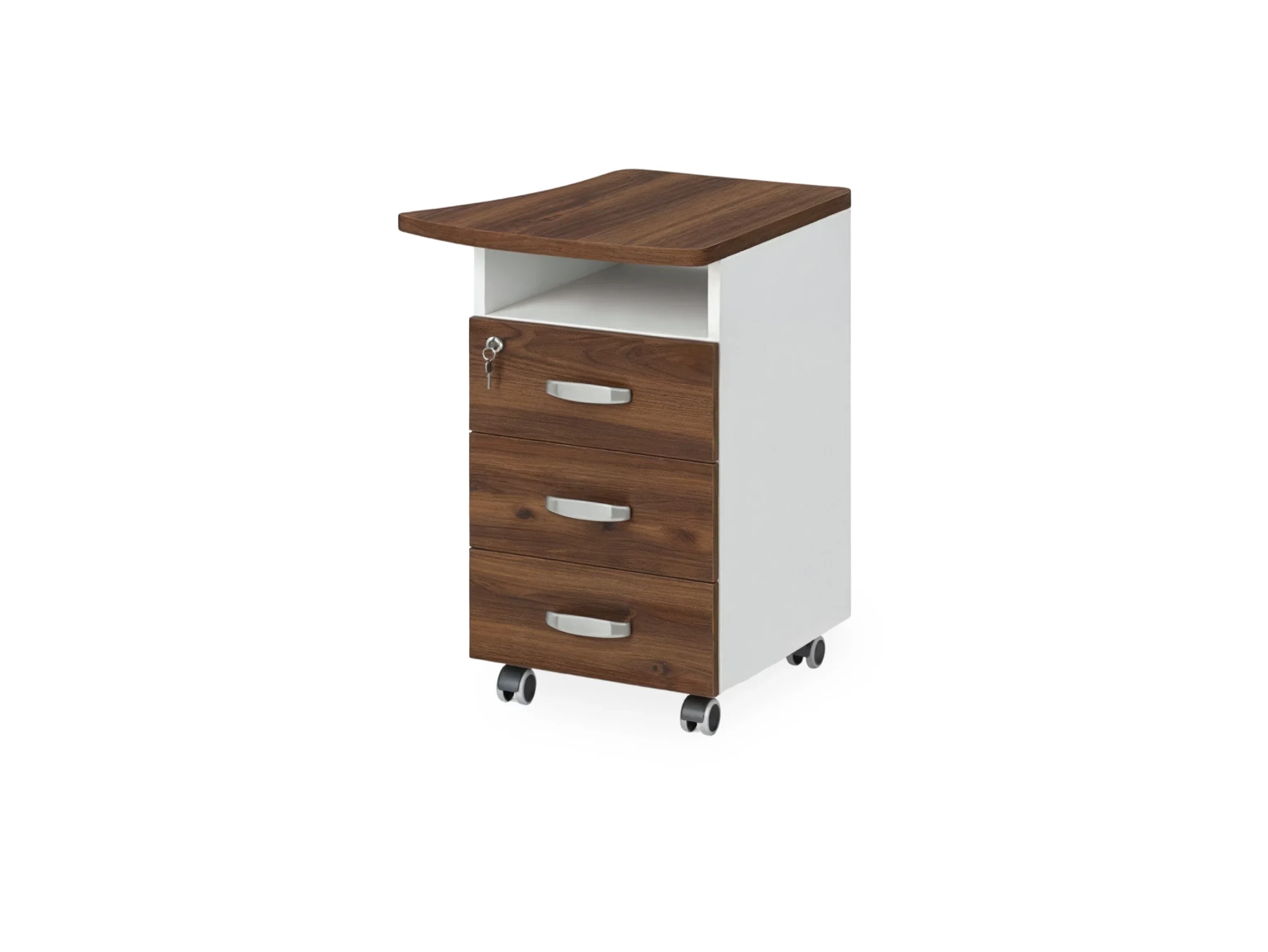 BRL RB085-53х60R Тумба приставная правая 530х600х740 Орех Вармия/Белый