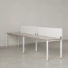 Бенч-система в 1 ряд, 2 рабочих места 2 тканевых экранов 3600x800x750 RM167-3-36x8 Дуб Маувелла/Белый