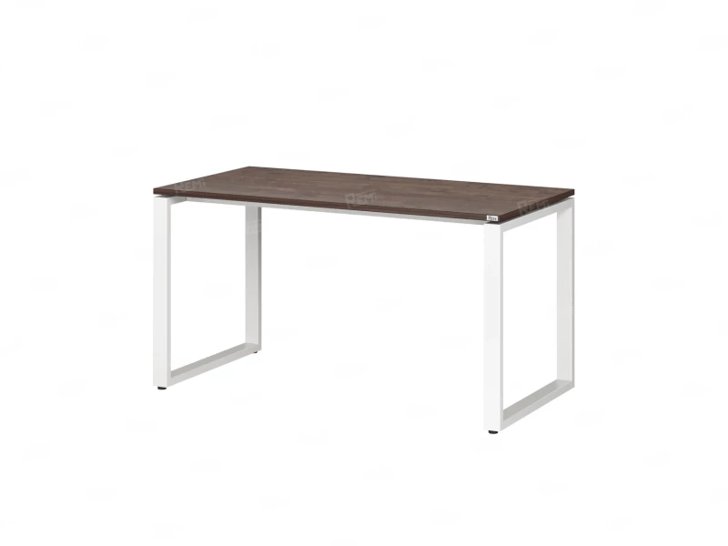 Стол прямой на O-образных опорах 1400x600x750 RM002-14x6 Дуб Апрельский шоколад/Белый