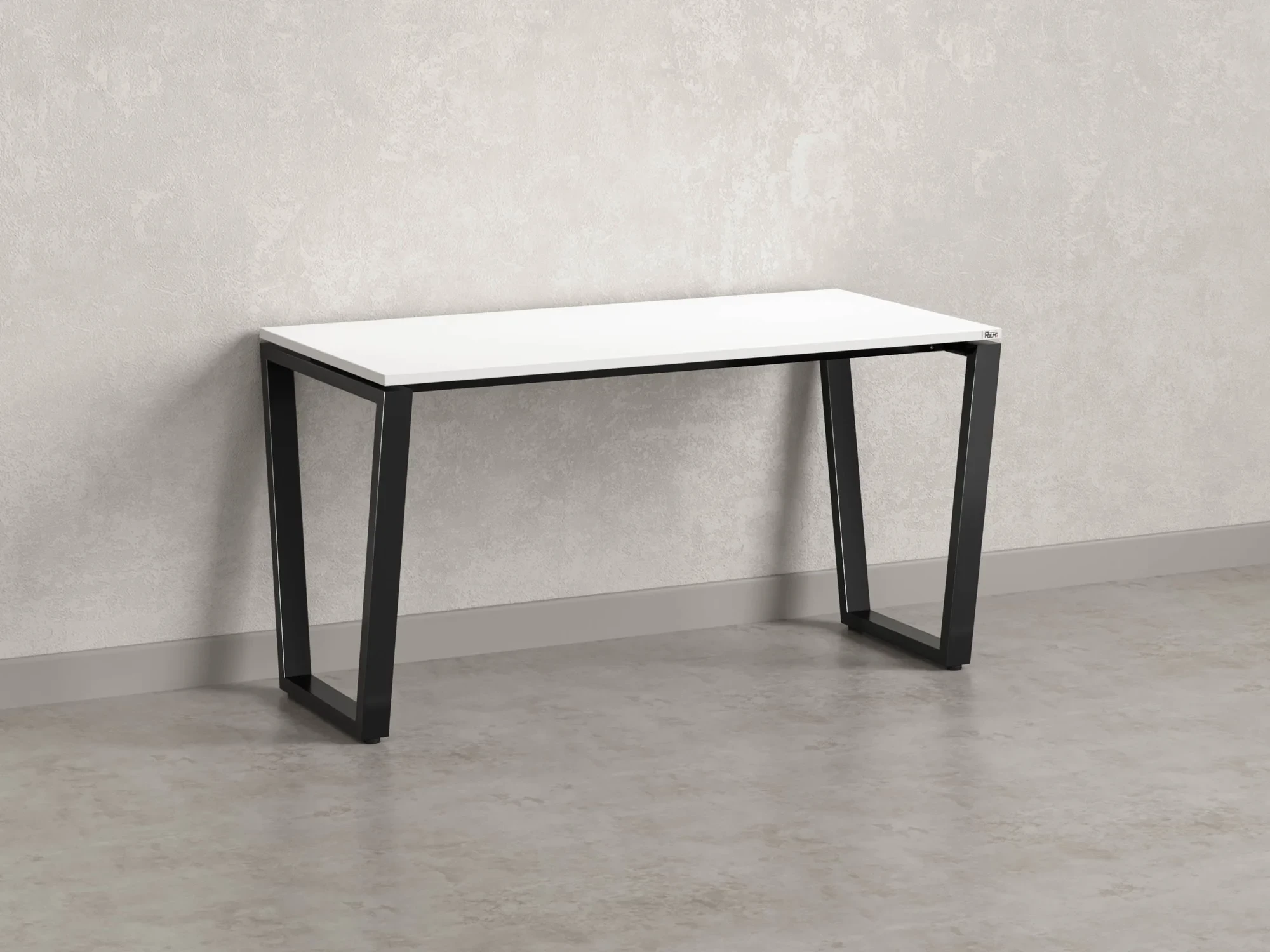 Стол прямой на U-образных опорах 1800x600x750 RM003-18x6 Белый/Черный