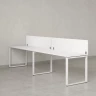 Бенч-система в 1 ряд, 2 рабочих места 2 ЛДСП экранов 3600x700x750 RM168-4-36x7 Белый/Белый