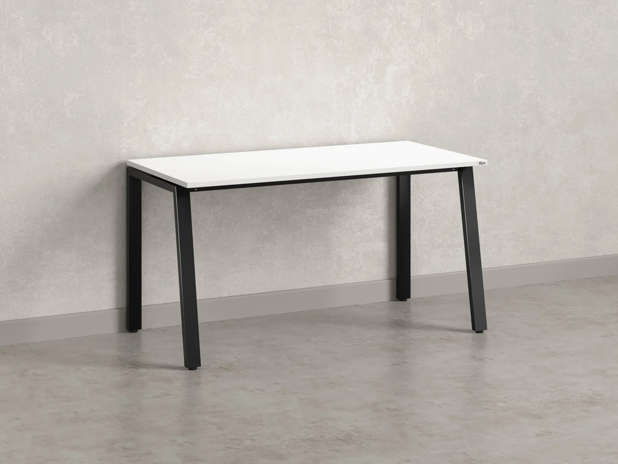 Стол прямой на Л-образных опорах 1600x800x750 RM004-16x8 Белый/Черный