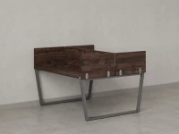 Бенч-система, 2 рабочих места, 5 ЛДСП экранов 1800x1200x750 RM172-4-18x12 Дуб Апрельский шоколад/Серый