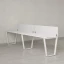 Бенч-система в 1 ряд, 2 рабочих места 2 тканевых экранов 2700x800x750 RM174-3-27x8 Белый/Белый