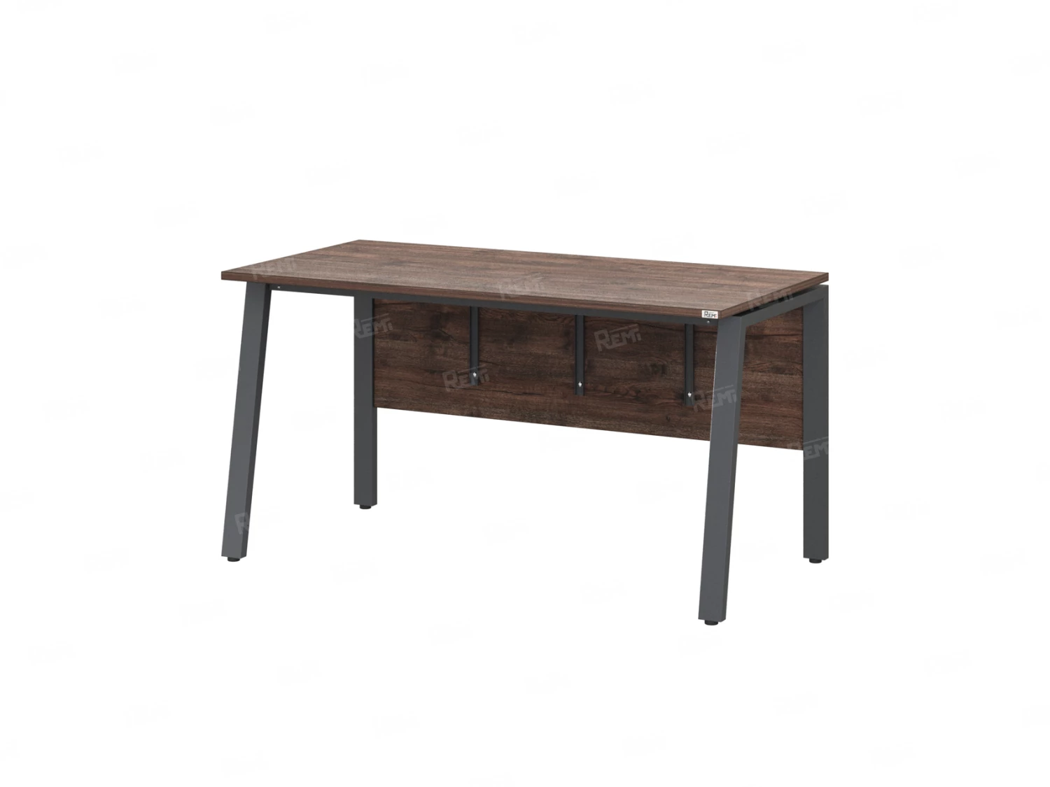 Стол прямой, Л-опора, экран ЛДСП,парящая стол-ца 800x800x750 RM009-8x8 Дуб Апрельский шоколад/Серый