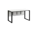 Стол прямой, О-опоры, экран ЛДСП,парящая стол-ца 1400x600x750 RM008-14x6 Белый/Черный