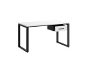 Стол прямой с подвесной тумбой, О-опора 1600x600x750 RM036-16x6 Белый/Черный