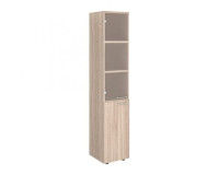 Шкаф узкий, RE090 З/С ЛДСП 39,9x42x197 см Акация светлый/Акация светлый, Серия Еврова | Europe