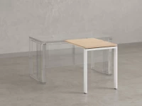 Брифинг прямой, с парящей столешнецей, на П-образном каркасе 900x700x750 RM070-9x7 Вяз Швейцарский светлый/Белый