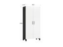 Шкаф распашной, 5 уровней 900x420x1900 RM152-90x41 Белый/Черный